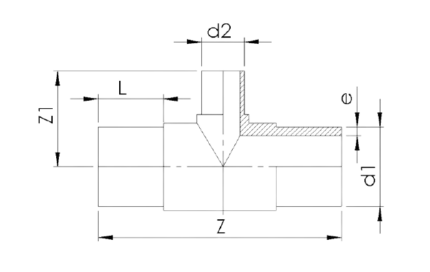T KOMAD 90° REDUKOVANI PE100